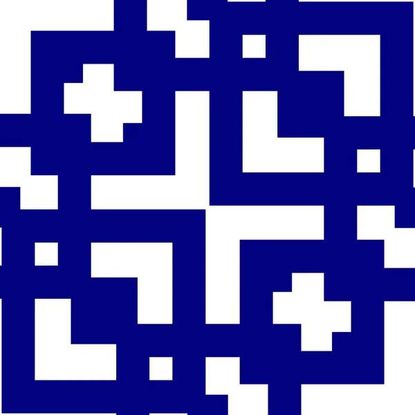 Modèle monochromatique sans couture géométrique bleu et blanc avec lignes. Fiche d'information moderne graphique — Image vectorielle