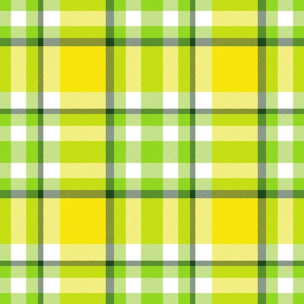 Modèle gingham géométrique sans couture. Contexte abstrait. Rayures vertes, jaunes et blanches — Photo