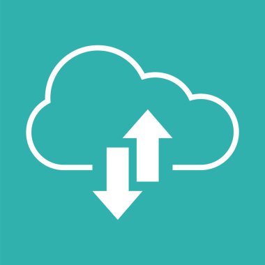 Download Icon bulut ve ok vektör çizim ile upload