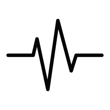 basit bir hayat dalga çizgi vektör çizim ile bir kalp atışı simgesi