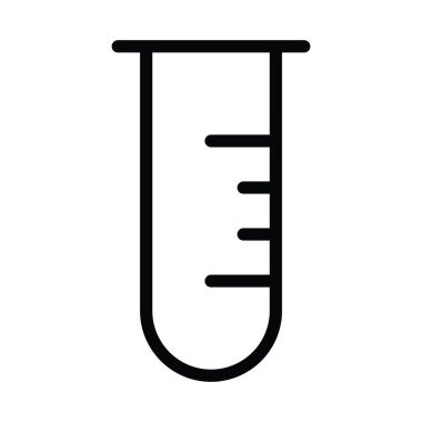 Laboratuvar test tüpü anahat stili vektör çizim ile