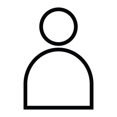 Kullanıcı tek simge anahat stili vektör çizim ile