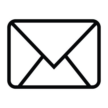 zarf simgesi anahat stili vektör çizim ile kapatmak