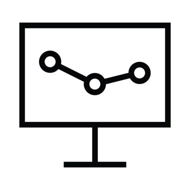 anahat stili vektör çizim ile sunum kurulu simgesi