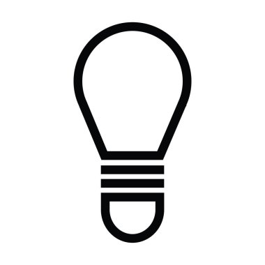 anahat stili vektör çizim ile ampul simgesi