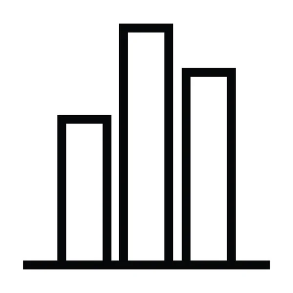 Ikonę Wykresu Konspektu Styl Wektor Ilustracja — Wektor stockowy
