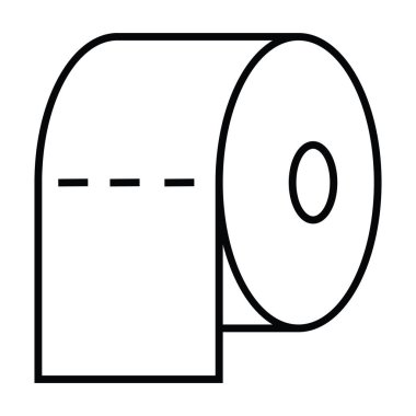 anahat stili tek izole vektör çizim ile doku kağıt simgesi