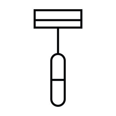 tıraş makinesi el ile anahat ve çizgi stili vektör çizim simgesiyle