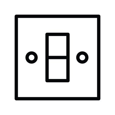 Elektrik fişi anahtarı enerji simge tek izole vektör çizim