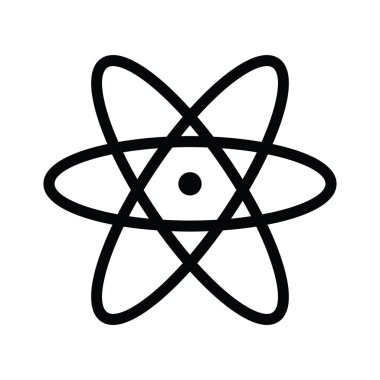 Atom simge vektör ve atom sembolleri illüstrasyon vektör