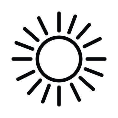 Güneş enerjisi simge vektör güneş anahat stili vektör çizim ile