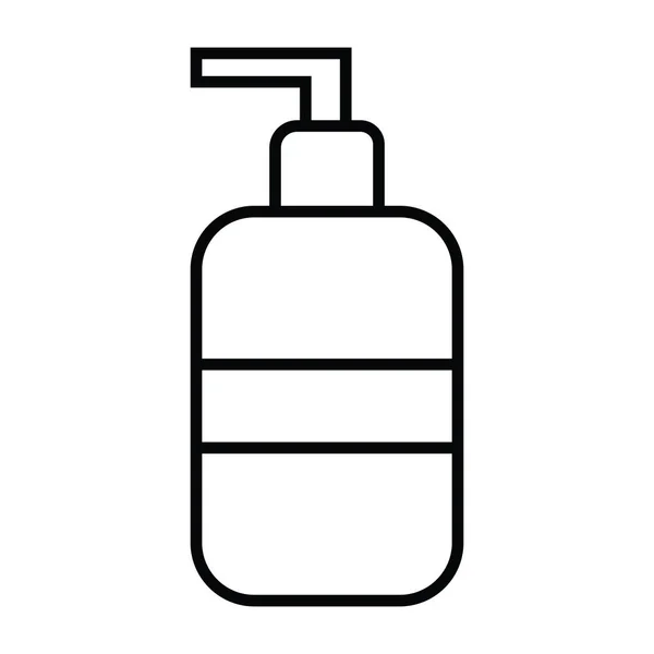 Sabão Shampoo Ícone Líquido Com Contorno Linha Estilo Ilustração Vetorial —  Vetores de Stock