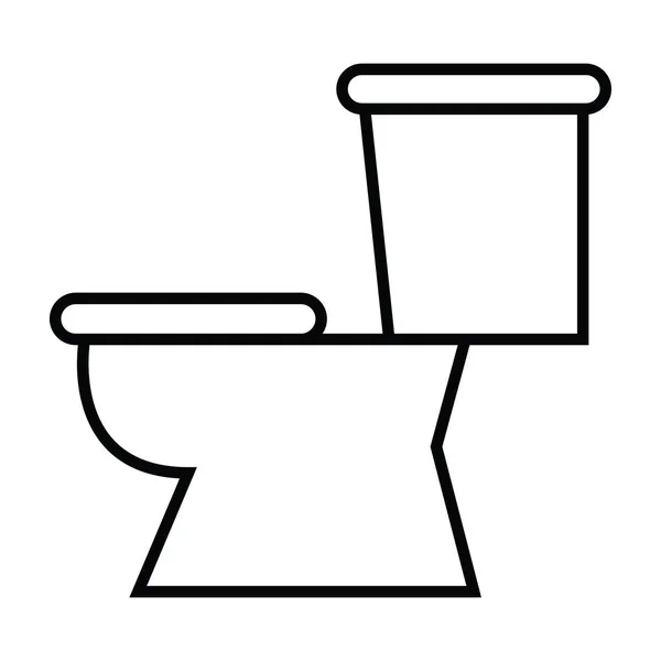 Symbole Toilette Avec Illustration Vectorielle Icône Ligne Mince — Image vectorielle