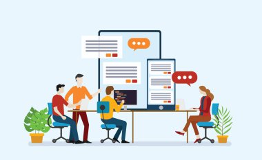 mobil uygulamalar uygulama geliştirme ekibi yazılım geliştirmek için birlikte çalışma office başlangıç programcı ile