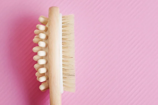 Cepillo Madera Multiusos Para Masaje Corporal Exfoliación Descamación Piel Tratamiento —  Fotos de Stock