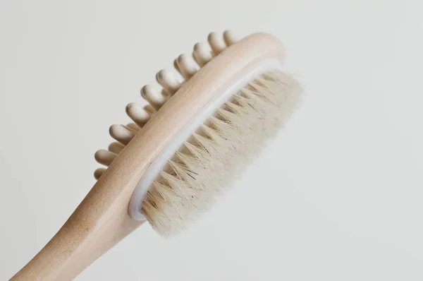 Cepillo Anticelulítico Madera Para Auto Masaje Cuidado Corporal —  Fotos de Stock