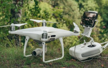 Bir dron ormandaki fotoğrafı