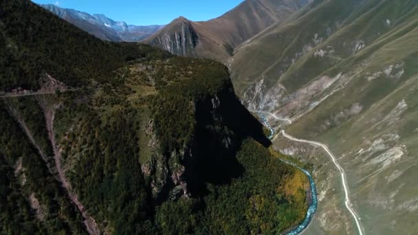 Ongelooflijk Mooi Berglandschap Luchtfoto Enquête — Stockvideo