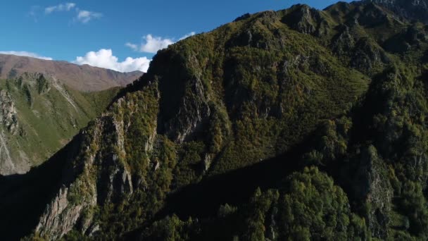 Mountain Peaks Nature Aerial Survey — Stock Video