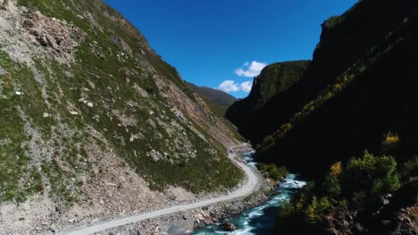 Ongelooflijk Mooi Berglandschap Luchtfoto Enquête — Stockvideo