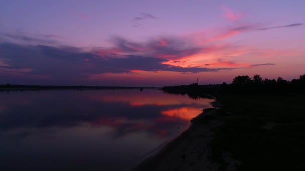 Renkli Günbatımı Hava Anket — Stok video
