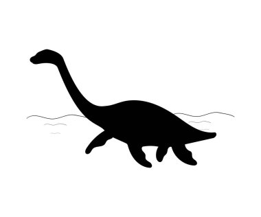 Siluet Plesiosaurus dinozor jurassic tarih öncesi hayvan