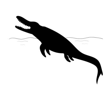 Mosasaurus siluet dinozor jurassic tarih öncesi hayvan