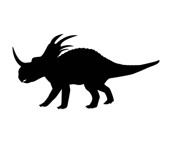 スティラコサウルス シルエット恐竜ジュラシック先史時代の動物 — ストックベクタ