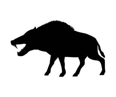 Entelodon siluet soyu tükenmiş memeli hayvan
