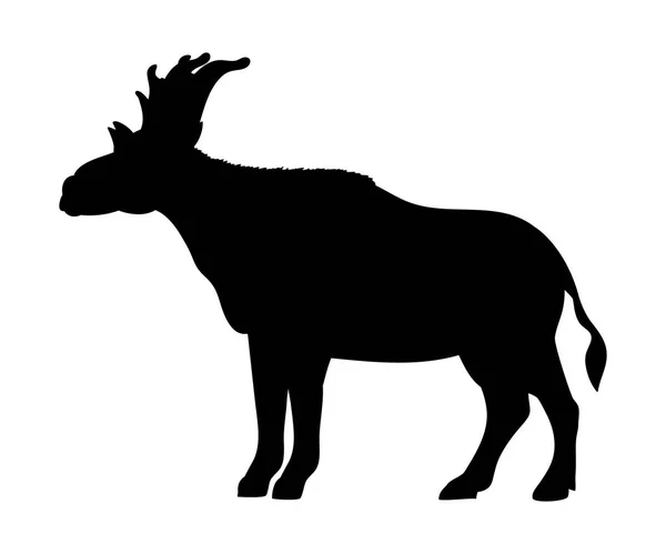 Silhouette de Sivatherium mammifère éteint animal — Image vectorielle