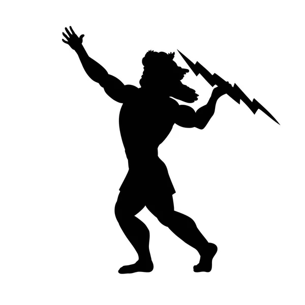 Zeus Jüpiter Tanrı siluet antik mitoloji fantastik.