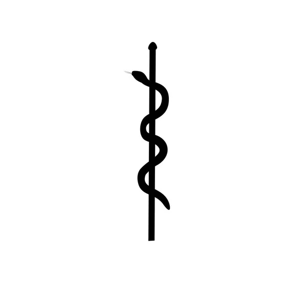 Символ медицини силует давньої міфології фентезі — стоковий вектор