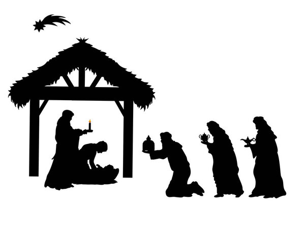 Рождественские силуэты. Мудрецы поклонились Христу
.