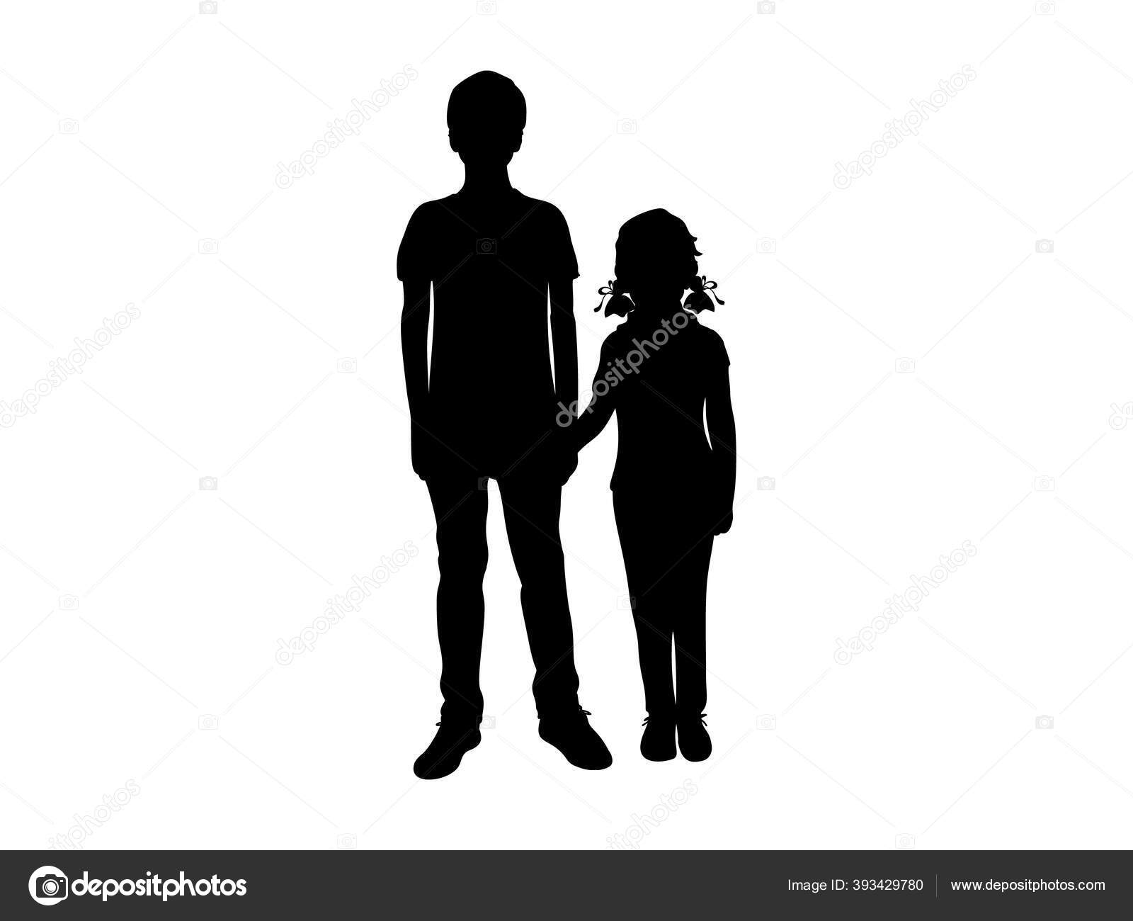 Silhouettes Of Boy And Girl Holding Hands Stock Vector Image By C Kozyrevaelena Silhouettes Of Boy And Girl Holding Hands Stock Vector Image By C Kozyrevaelena