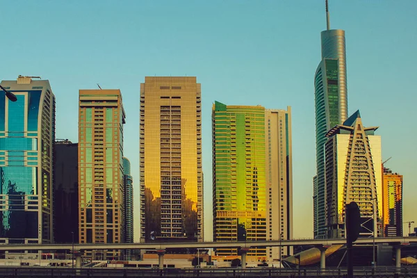 Dubai Marina Distrito Atardecer Dubai Mayo 2019 — Foto de Stock