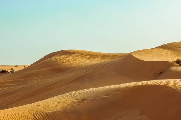 Sanddünen Der Wüste Aus Nächster Nähe Dubai 2019 — Stockfoto