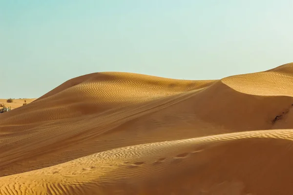 Sanddünen Der Wüste Aus Nächster Nähe Dubai 2019 — Stockfoto