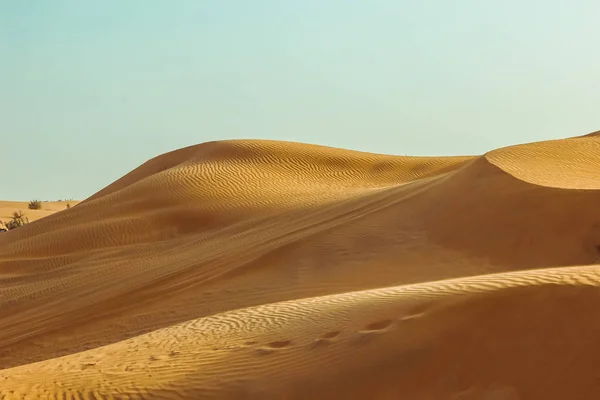 Sanddünen Der Wüste Aus Nächster Nähe Dubai 2019 — Stockfoto