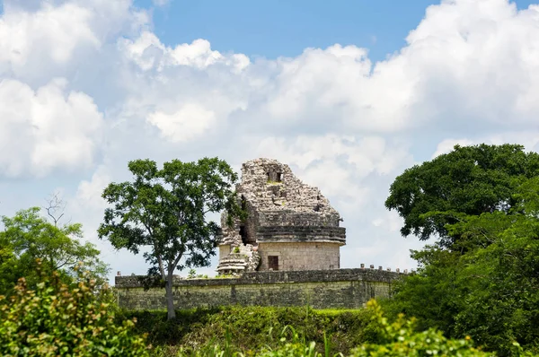 Ruiny Antyczne Miasto Obserwatorium Caracol Chichen Itza Meksyk — Zdjęcie stockowe