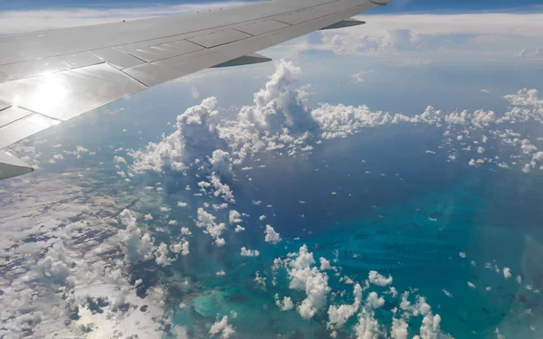 Blick Von Oben Auf Paradiesstrand Bahamas Karibik — Stockfoto
