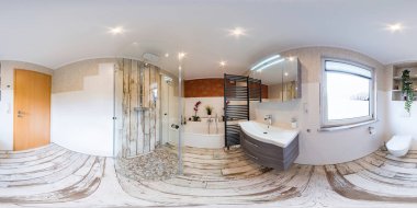 3B Küresel 360 derece banyo iç vintage tarzı sorunsuz Panoraması