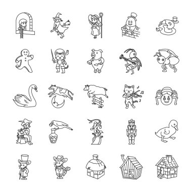 25 masal II özetliyor simgeler vektör