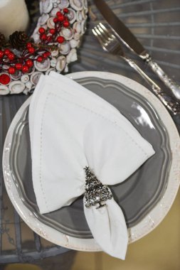 Noel dekor Festival tablo ayarı. Yeni yıl çiçek düzenleme