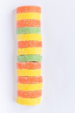 şeker ve jöleli tatlı jöleli şeker lezzet meyve, yakın, tatlı şeker üzerinde renkli şeker