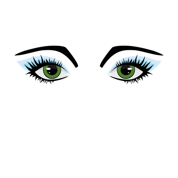 Imagen de un ojo de una hermosa mujer sobre un fondo blanco . — Vector de stock