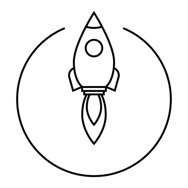 Starten Sie das Raumschiff. Vektorabbildung .icon. — Stockvektor