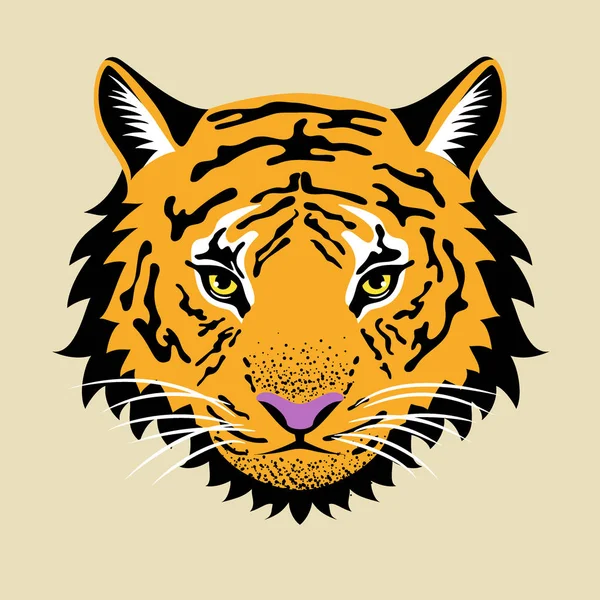 The image of a tiger for printing on t-shirts and for your design. Vector. — Stock Vector