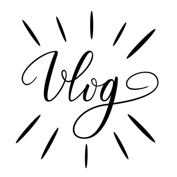 Vlog. De inscriptie voor de screensaver, scherm, video 's. Vector. — Stockvector