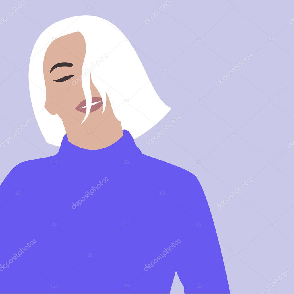 Imagen de una hermosa chica sin rostro en un estilo de moda