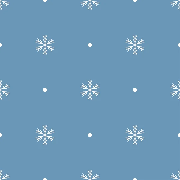 Sömlöst mönster. Vita snöflingor på en röd bakgrund. Nytt år. — Stock vektor